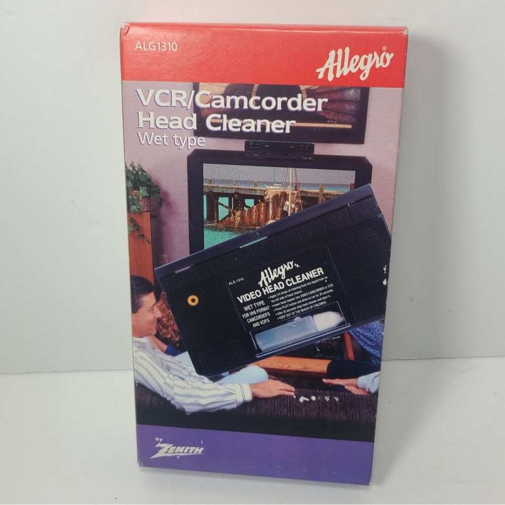 Allegro Zenith VCR Camcorder VHS Video Head Cleaner Wet Type Model ALG1310 NEW